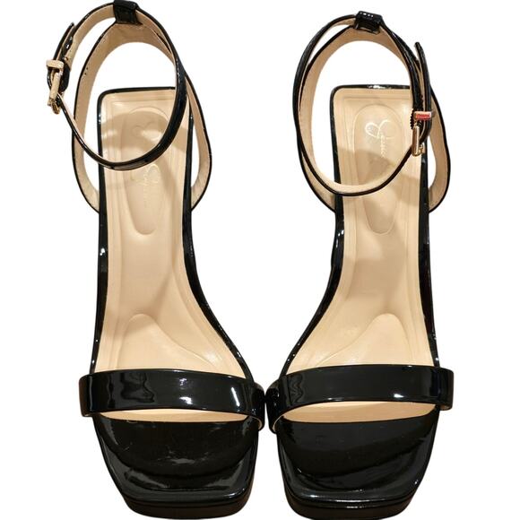Jessica Simpson Adonia Two-Piece Platform Dress Sandals Black New 7.5 - Picture 6 of 8